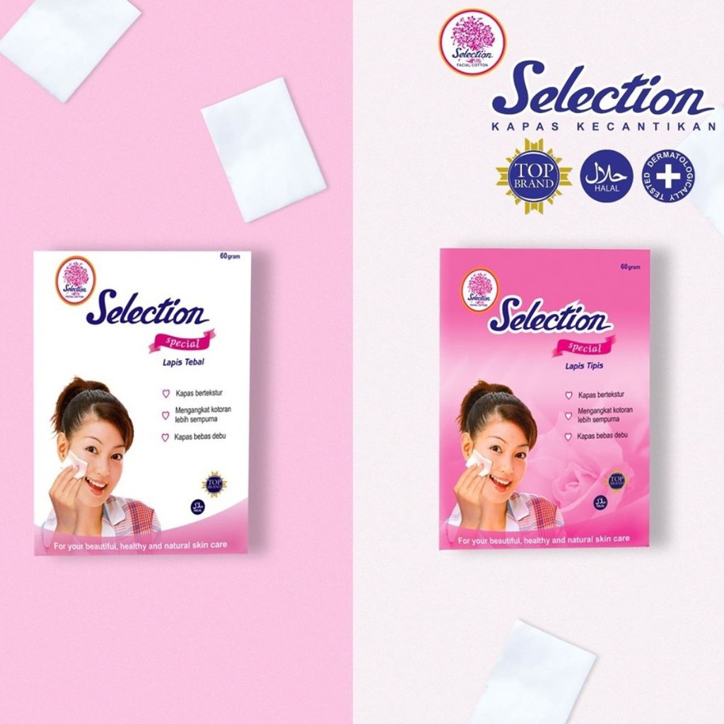 Kapas Selection Facial Cotton Round Kapas Tipis Toner Pembersih Wajah Bulat | Kotak | Cotton Bud