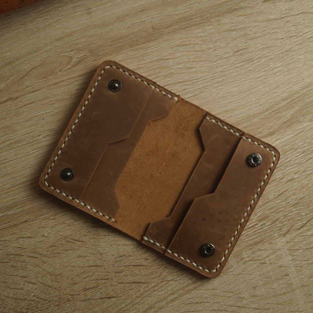 Crazy Horse Bifold Card Holder - Oddys Leather