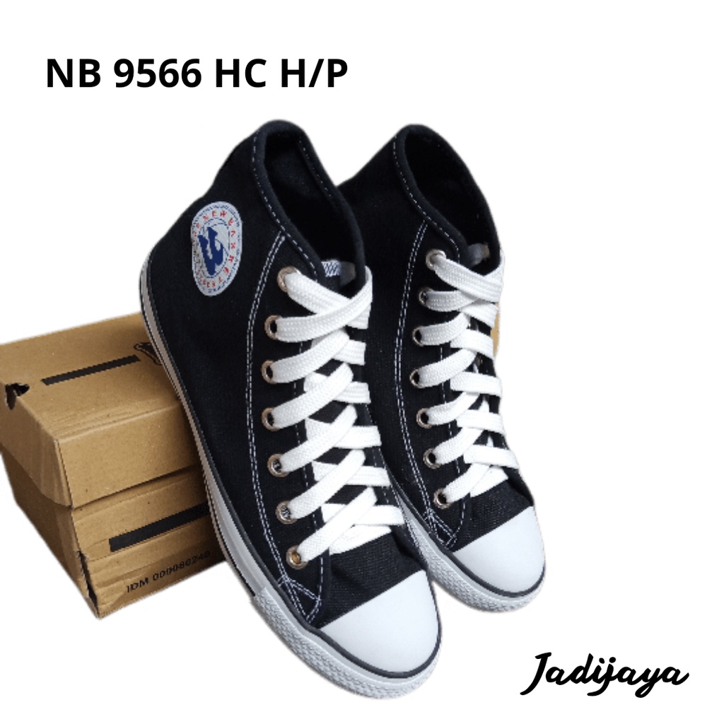 Sepatu Canvas NB New Basket 9566 HC Hitam-Putih