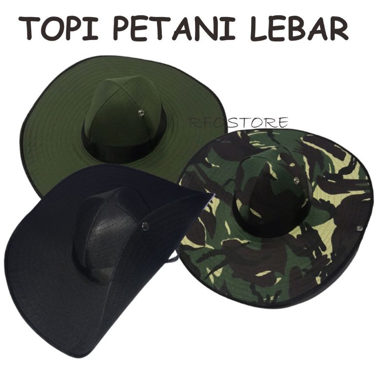 topi lebar bertani