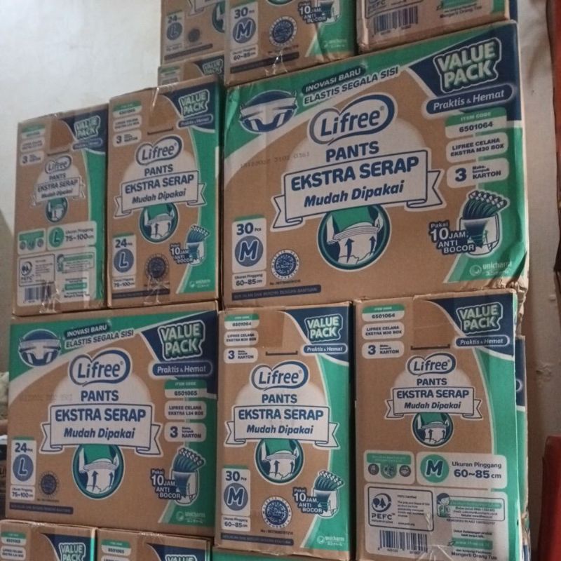 Lifree celana ekstra serap M20 / Lifree celana extra serap M 20 popok dewasa