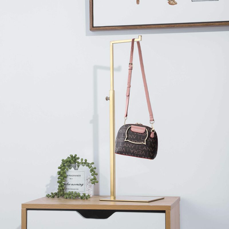 Gantungan Tas Aesthetic Stainless Rak Menampilkan Tas tangan Adjustable Gantungan Display Tas Hanging Bag Display stand