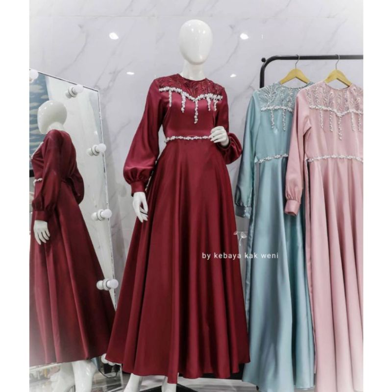 E.A_09 HUMAIRA GAMIS / GAUN BRIDESMAID / GAUN MEWAH / GAUN ELEGANT / GAUN KONDANGAN / GAUN WISUDA / 