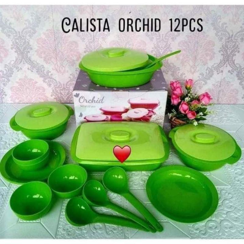 Calista orchid set /Rantang plastik set / Rantang plastik