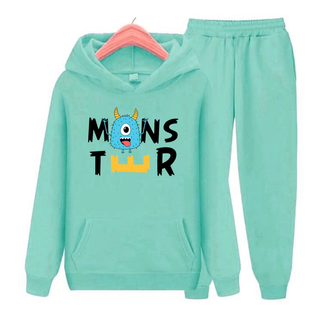 Setelan Sweater anak MONSTER /Baju Sweater Hoodie Anak