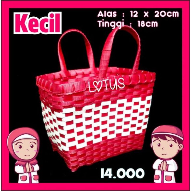 KERANJANG ANYAMAN PLASTIK/KERANJANG SEMBAKO/KERANJANG PARCEL/TAS ANYAMAN PLASTIK