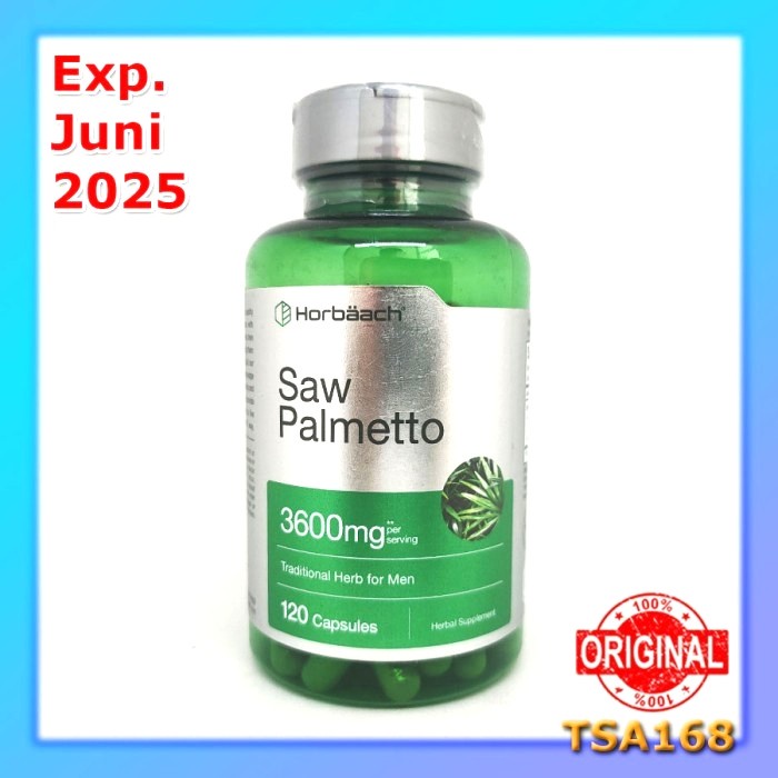 Horbaach Saw Palmetto Extract 3600 mg 120 Cap Healthy Prostat