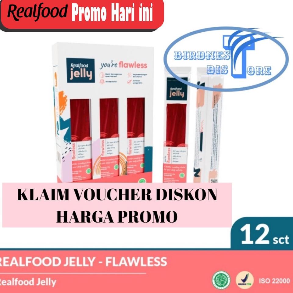 

○ Realfood Flawless Jelly dengan Birdnest With Kolagen isi 12 Pcs ✪