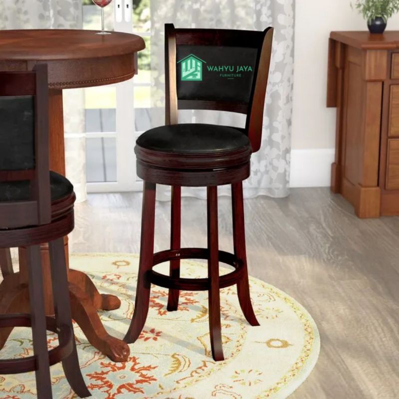 Kursi Mini Bar Kayu Western