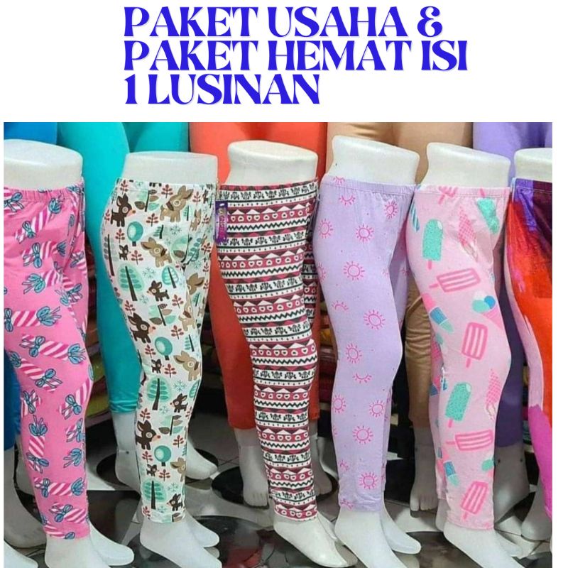 PAKET USAHA &amp; PAKET MURAH CELANA LEGGING ANAK USIA 5 SAMPAI 11 TAHUN