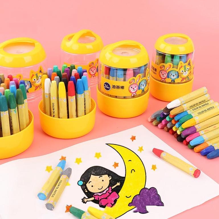 

░☺░ CRAYON ANAK ISI 12 WARNA / CRAYON DESAIN BARREL YANG MUDAH DI AMBIL DAN DI TEMPATKAN
