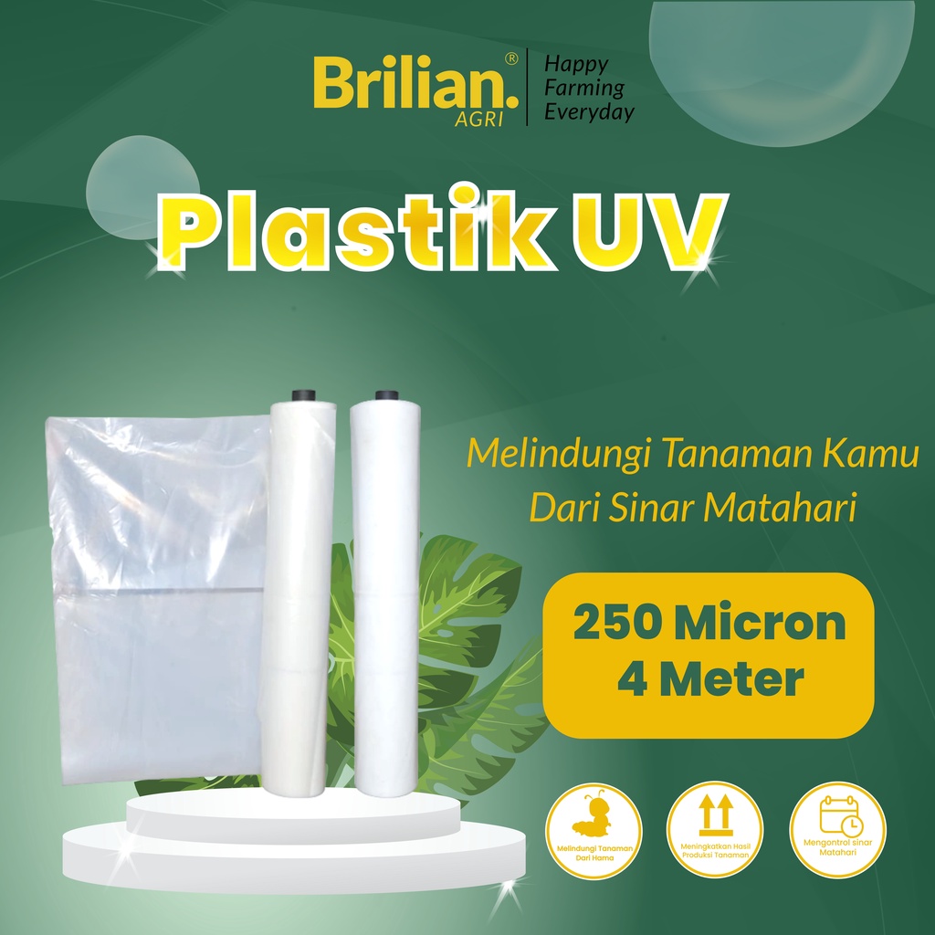 BRILIAN - Plastik UV Lebar 4 Meter Tebal 250 Micron 14%