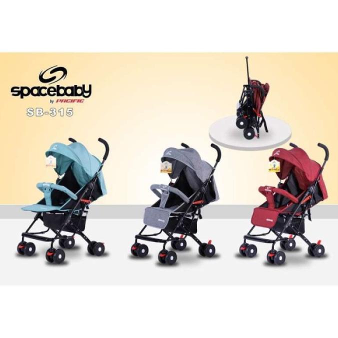 Stroller Bayi Spacebaby Space Baby SB 315 Cabin Size Ringan Lipat