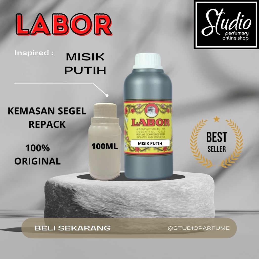 BIBIT PARFUM MURNI LABOR MISIK PUTIH 100 ML | REPACK