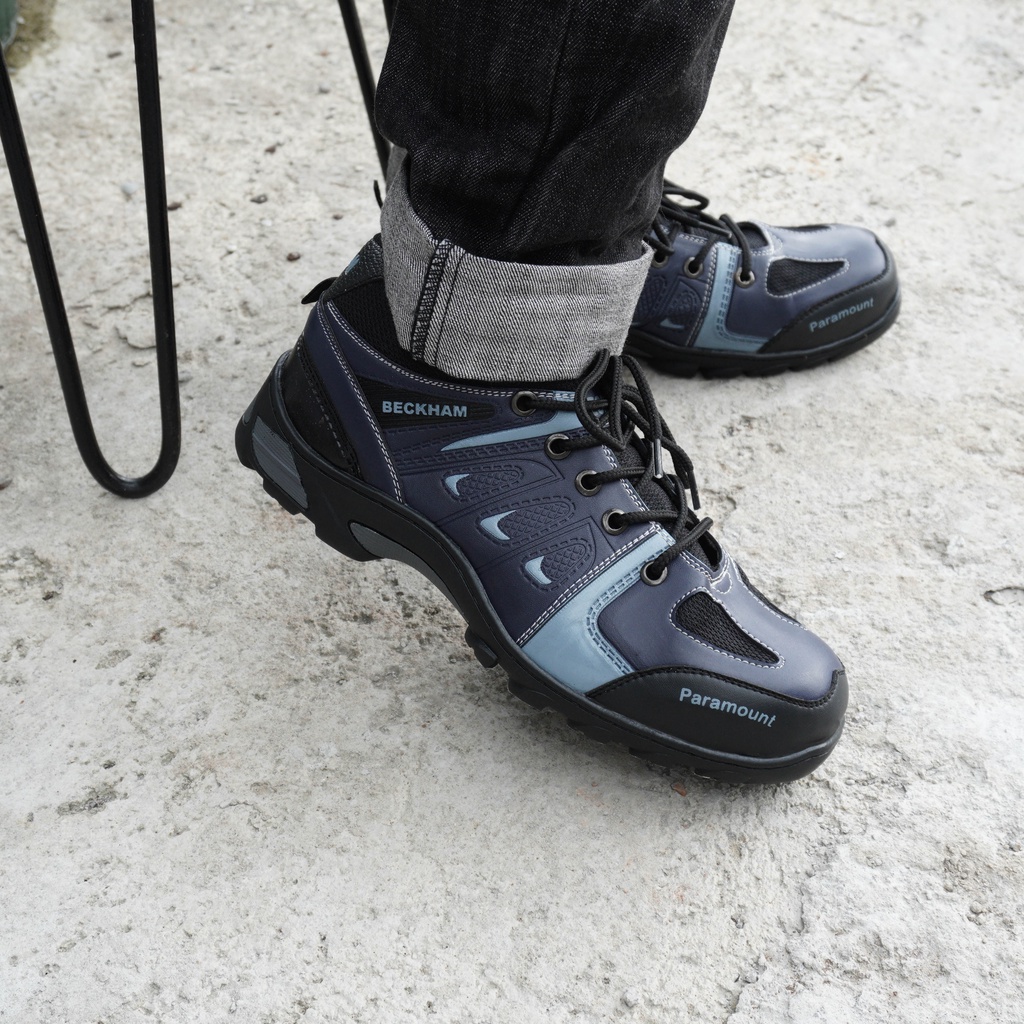 Sepatu Gunung Pria Hiking Beckham Paramount Pria Wanita Sepatu Safety Boots Proyek Ujung Besi