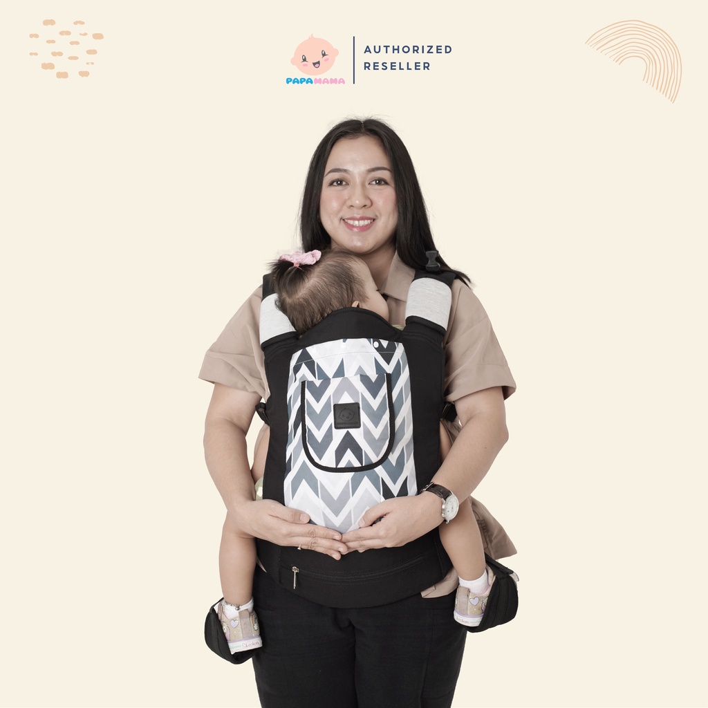 MOS - Papamama Baby Carrier Popo - Chevron 7057