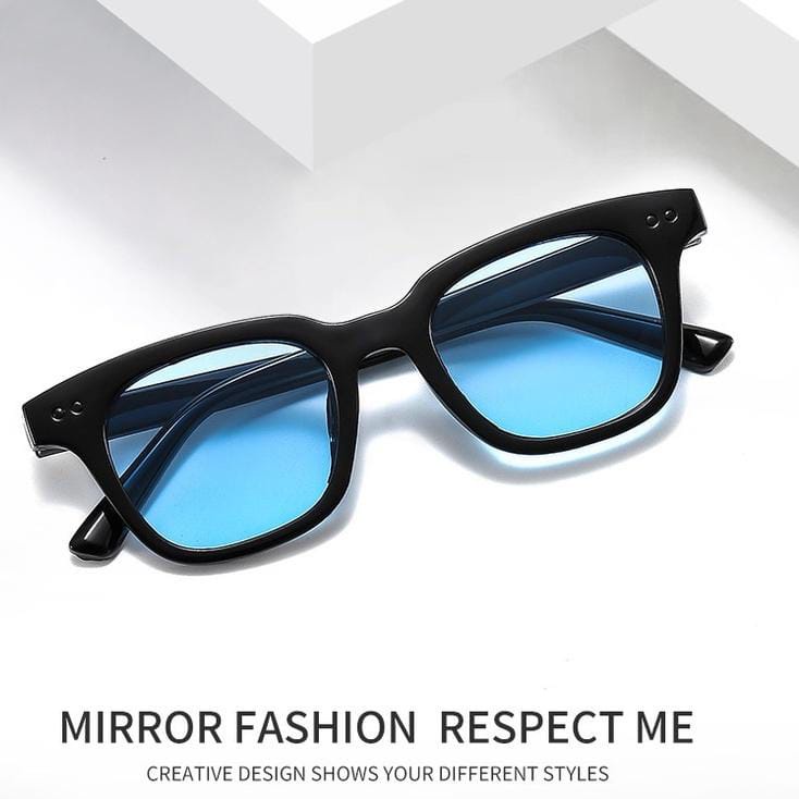 Kastamanwatch - Kacamata Small Copot Logo Candy Terbaru Kotak Hitam Korea Fashion Unisex Trendy km02a