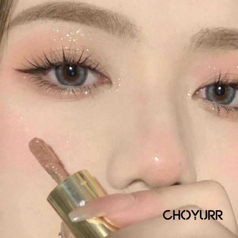 【COD】Eyeshadow Liquid Flash Shimming Pencerah Alami Lying Silkworm Mata Cair Bright Matte Natural Shiny Eyeshadow-CH