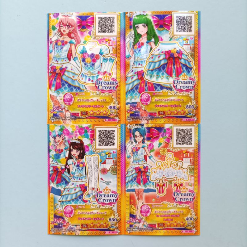 Kartu Aikatsu Premium Jepang Akari Ozora Dreamy Crown White Sky Veil Coord OC Print Version Original