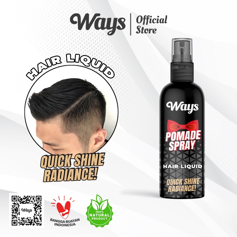 WAYS Pomade Spray / Pomade Cair / Pomade Semprot / Minyak Rambut / Pomade Hair Liquid - 75 ml