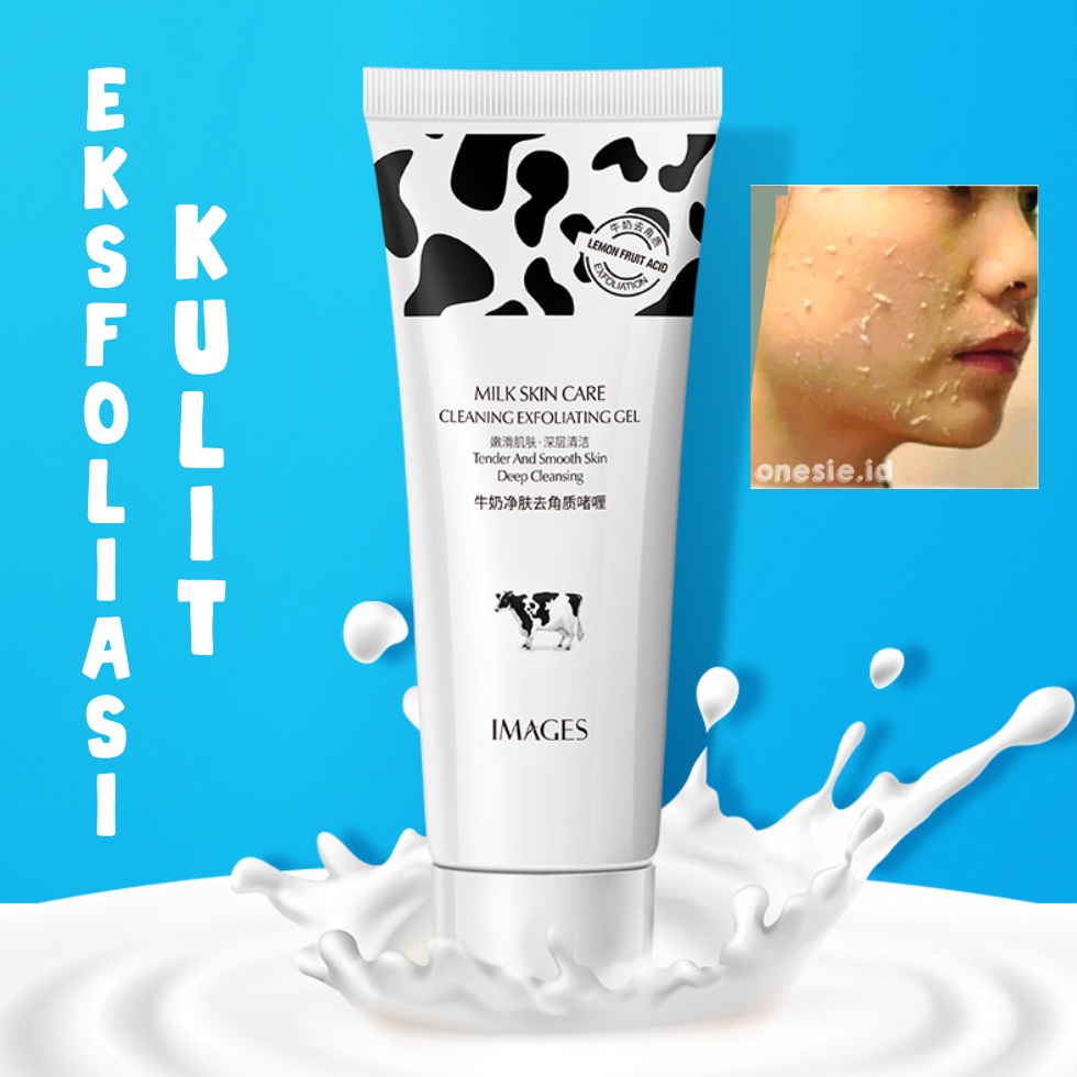 Exfoliating Gel Susu Milk Body Scrub Peeling Eksfoliasi Kulit Mati 80ML EM041