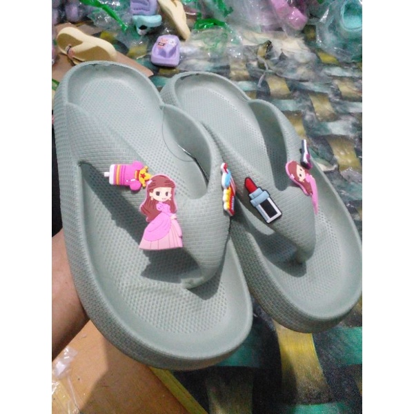 GOLFER / Sandal jepit tebal model sekarang motif boneka untuk wanita dewasa ukuran 36- 40