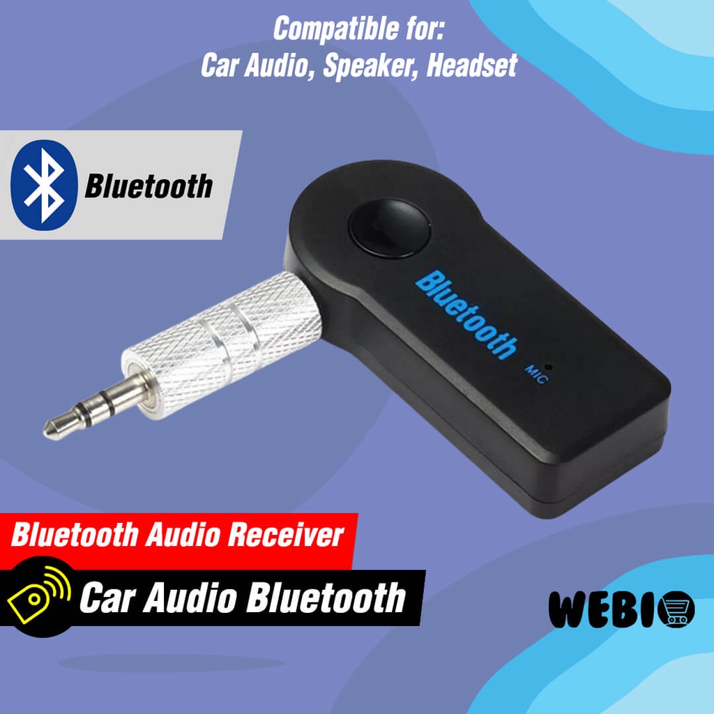 Aux Bluetooth Audio Receiver Blutut Adapter Mobil Wireless Car Dongle