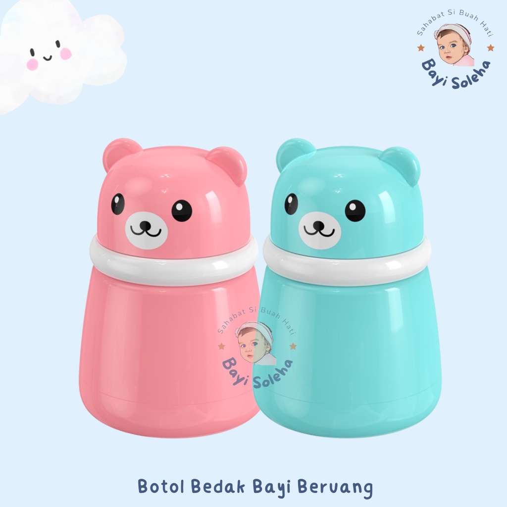 (BS) Tempat Bedak Bayi Botol Beruang / Botol Bedak Bayi