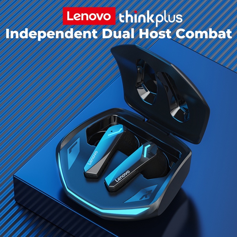 Thinkplus Lenovo GM2 Pro TWS Earphone Bluetooth 5.3 Headset Gaming Nirkabel Low Delay Bass HIFI Latensi rendah with Mikrofon 100%