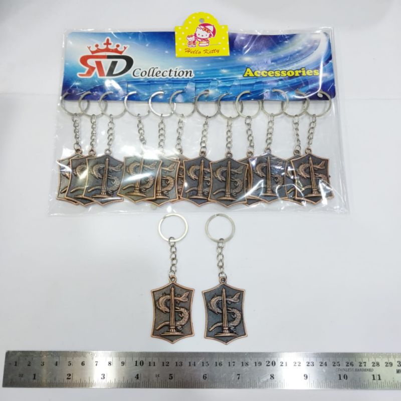 Gantungan Kunci Lambang Surabaya Baja Cor Antik Per Lusin 12pcs Grosir