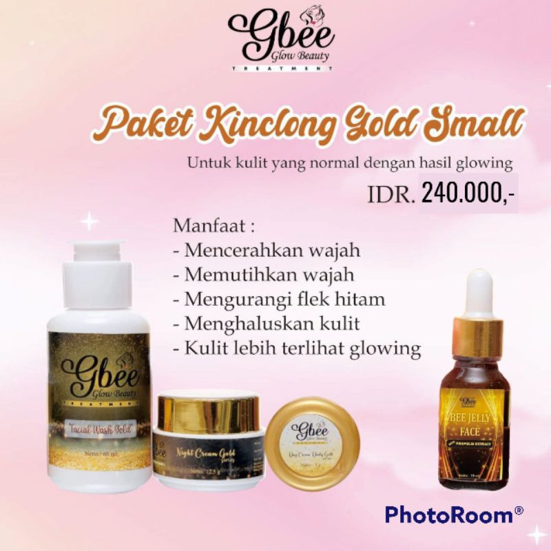 miffglow -  Gbee glow beauty paket gold whitening kinclong small