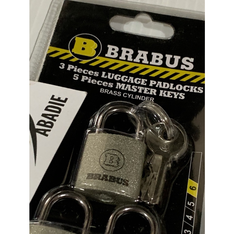 Gembok Koper Kuningan Masterkey Master Key Set 3pc Brabus 20 mm