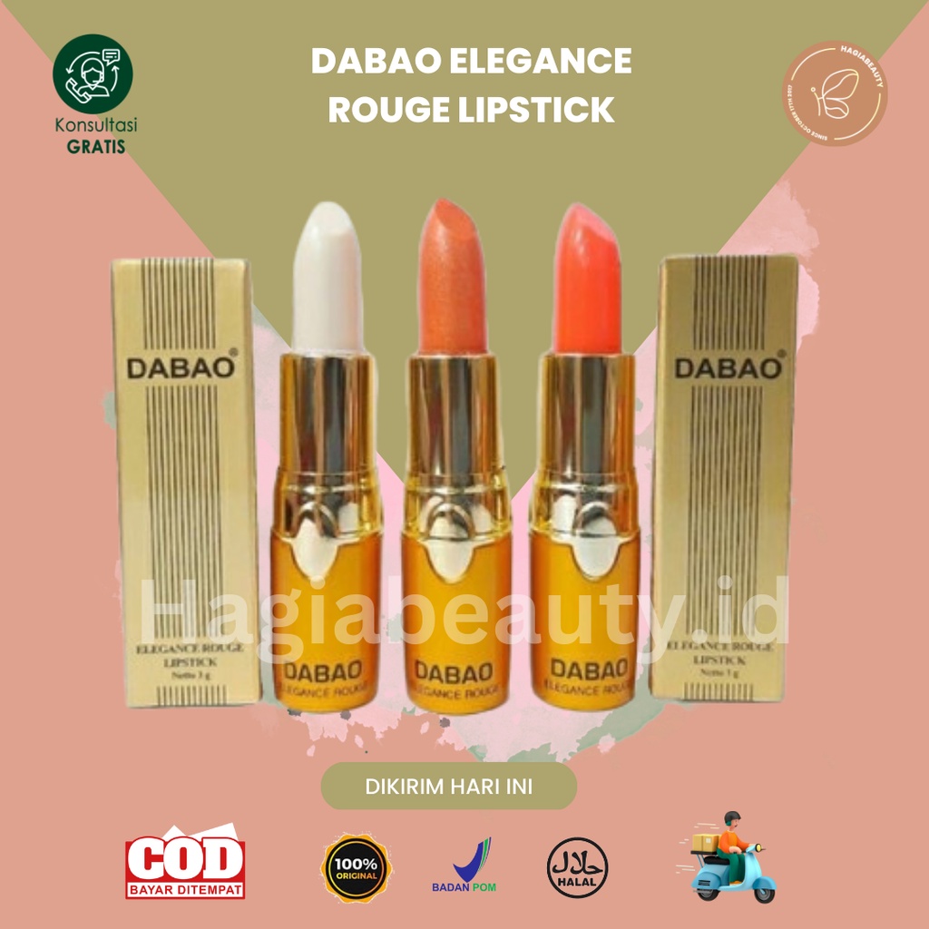 BISA COD - DABAO ELEGANCE ROUGE LIPSTIK - LIPSTIK DABAO