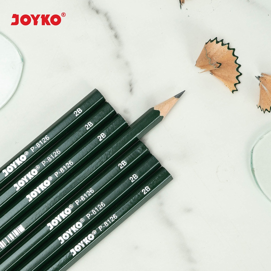 Pensil 2B Pencil Joyko P-8126 2B 1 Box 12 Pcs