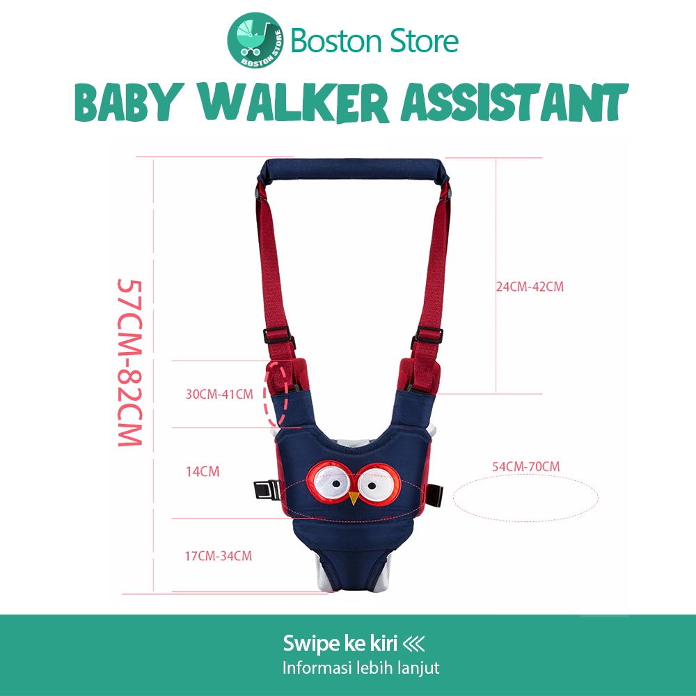 Bostonstore Baby Walking Assistant / walking assistant baby / Baby Walker / Baby Walker Belt Sabuk Pengaman / Alat bantu jalan bayi /Moon Walk Moby Baby Sabuk bayi / Baby Walking Assistant Baby Walker Belt Sabuk Pengaman Alat Bantu Jalan Bayi