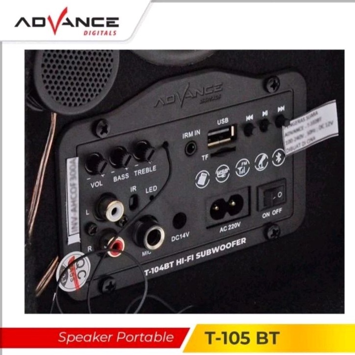 Advance Subwoofer Bluetooth Speaker 12nch T105BT