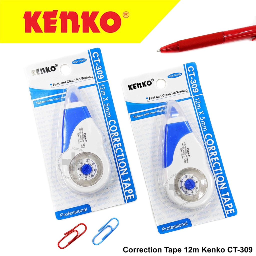 Jual Correction Tape 12m Kenko CT309 Penghapus Pulpen Tipex Kertas Rol