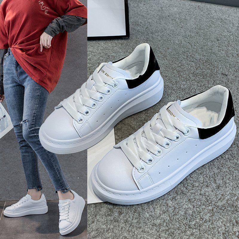 {EJ} Sepatu Wanita Full White Sepatu Sneakers Korea Terbaru Import Fashion Putih Polos