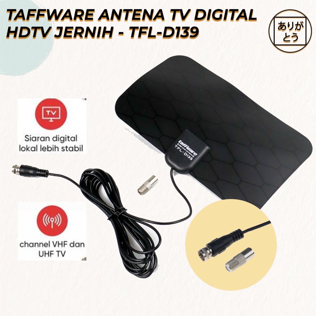 Antena TV Digital Indoor TAFFWARE TFL D139 High Gain 25 db