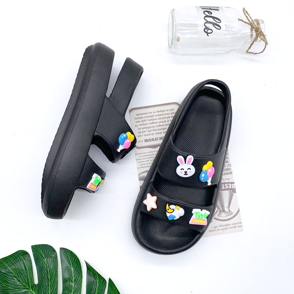 Sandal Selop Wanita Sandal Wedges Lalisa Korean Style Model Tali Belakang Terbaru HL-803