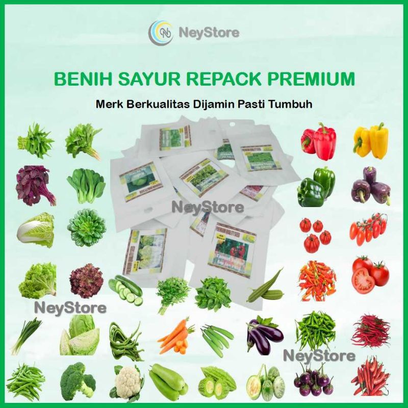 Benih Sayur Sayuran Daun Buah Rumahan Lengkap Berkualitas - Benih Sayur