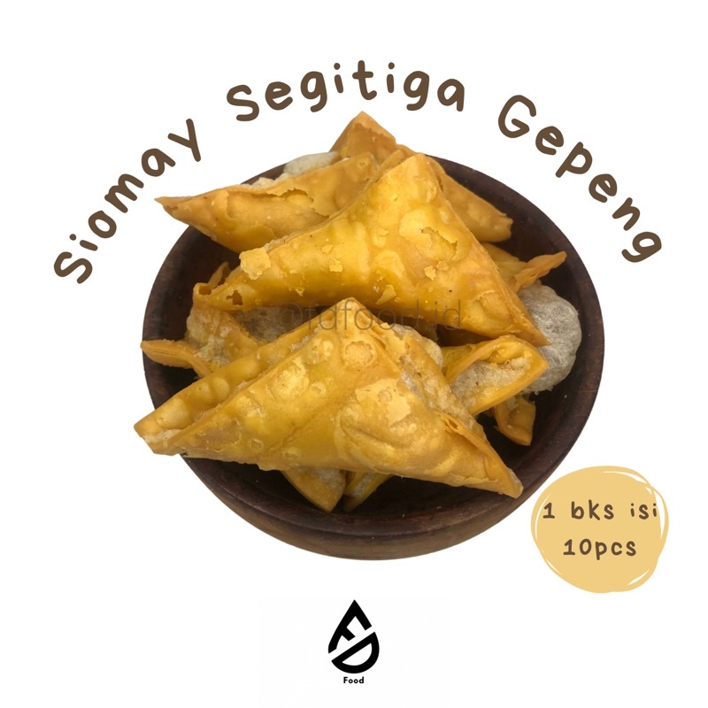 

SIOMAY SEGITIGA BESAR ISI 10pcs / SIOMAY GEPENG / SIOMAY CIPET / TOPPING BACI