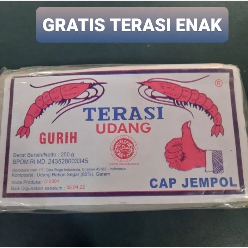 

Terasi Udang Cap Jempol Oleh Oleh Khas Cirebon 250Gr