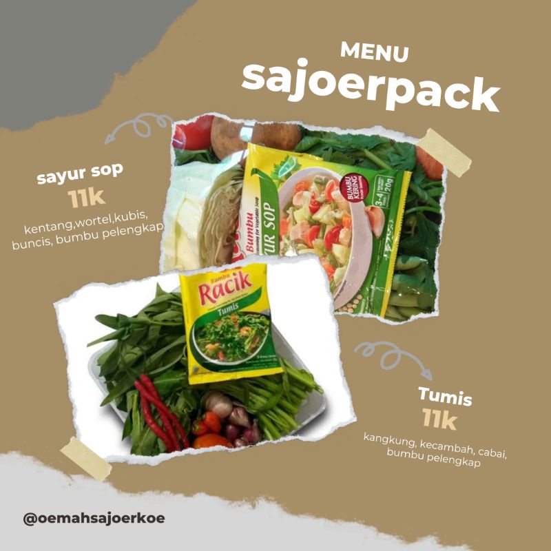 

sayur sop vs tumis kangkung (sayur potong paket sayur lengkap unik fresh)