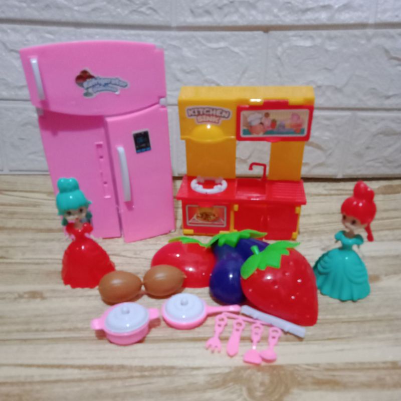 Kitchen set Kulkas Dapur Mainan Anak