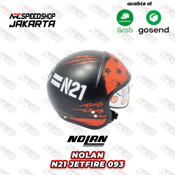 Helm Motor Nolan N21 Jetfire 093 Helmet Motor Half Face #Original