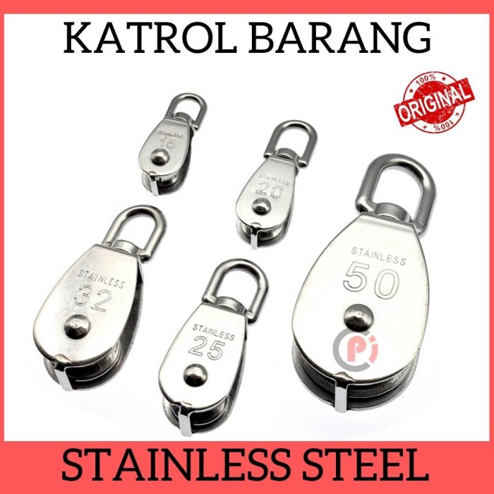 Katrol Kerekan Barang Bahan Stainless Steel Serbaguna Swivel Pulley