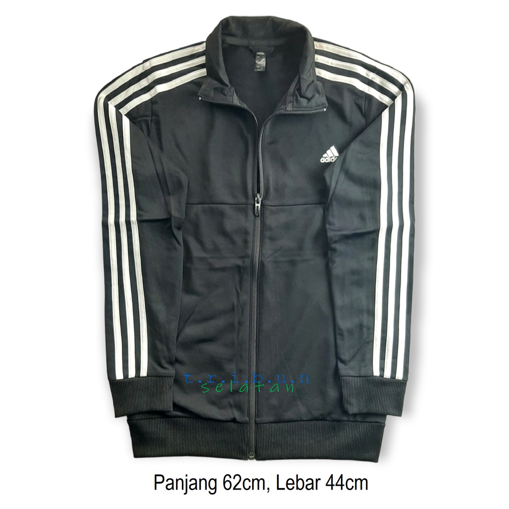 ADIDAS Sweater Hoodie Tracktop Jaket Hitam