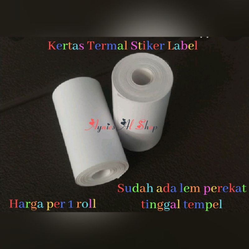 KERTAS STICKER THERMAL 58 MM cocok untuk printer Label 58MM