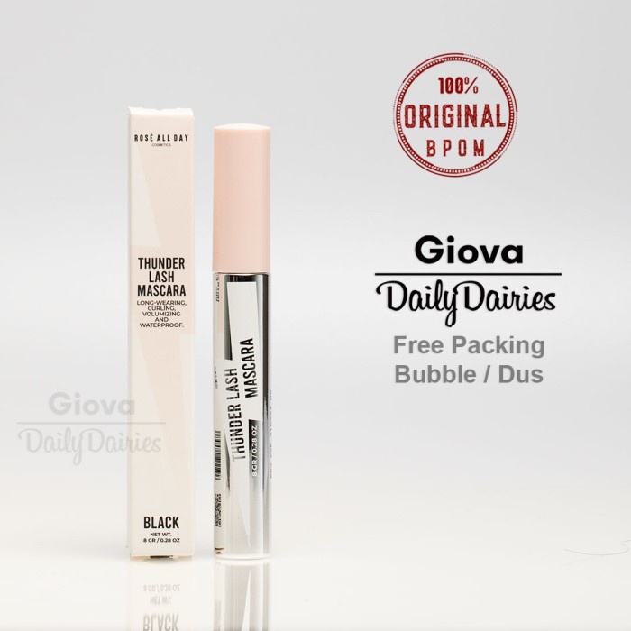 Diskon  Rose All Day Thunder Lash Mascara Black Maskara Hitam